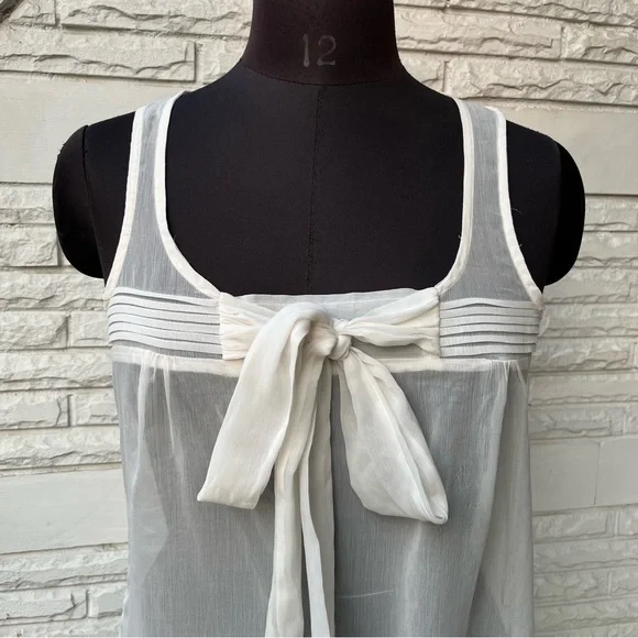 NWOT ONLY White Sheer Tunic Top - Picture 3 of 9